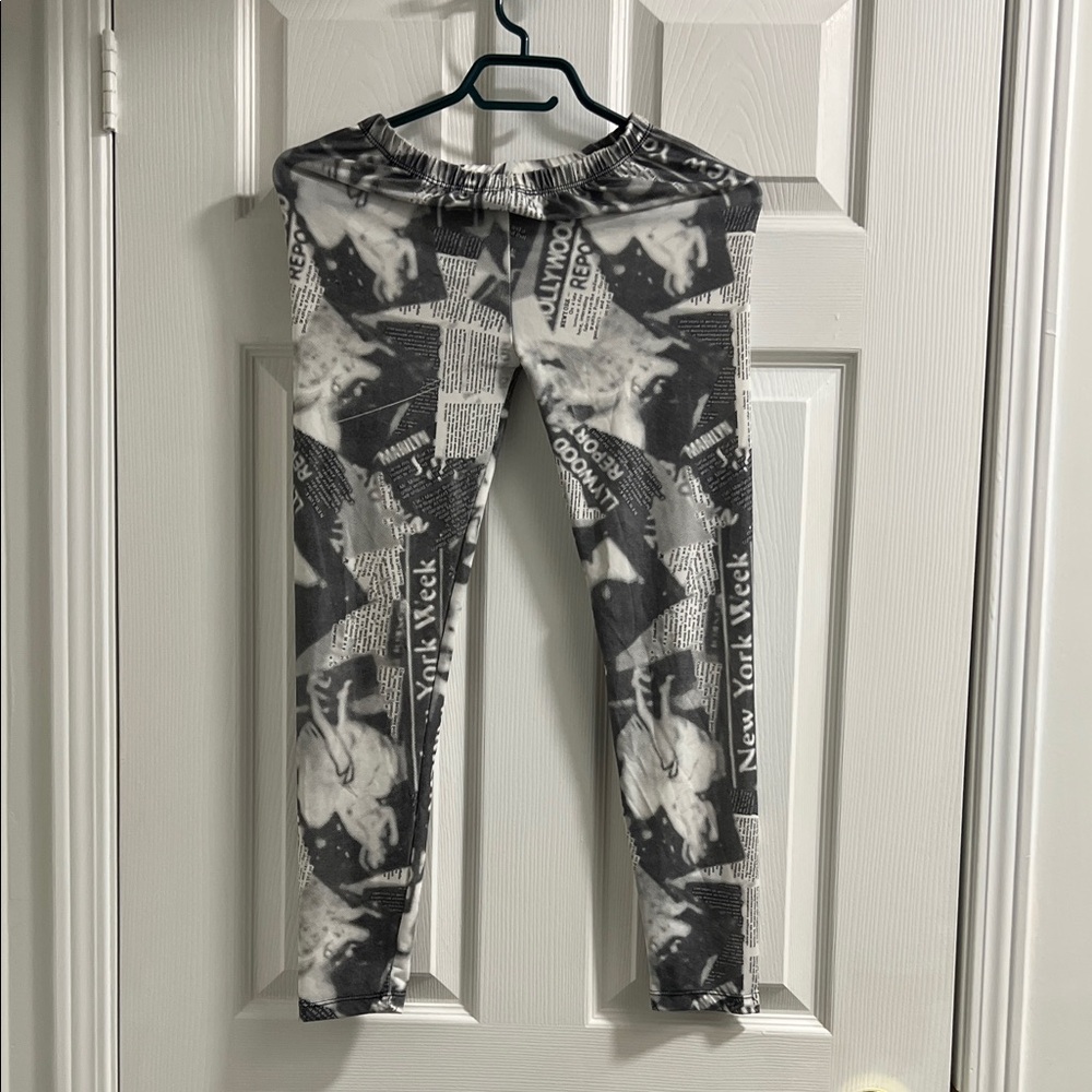 Marilyn Monroe Black and White Graphic Jeggings